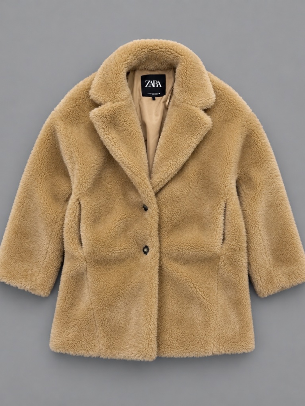 ZARA Teddy Faux Shearling Coat – XS